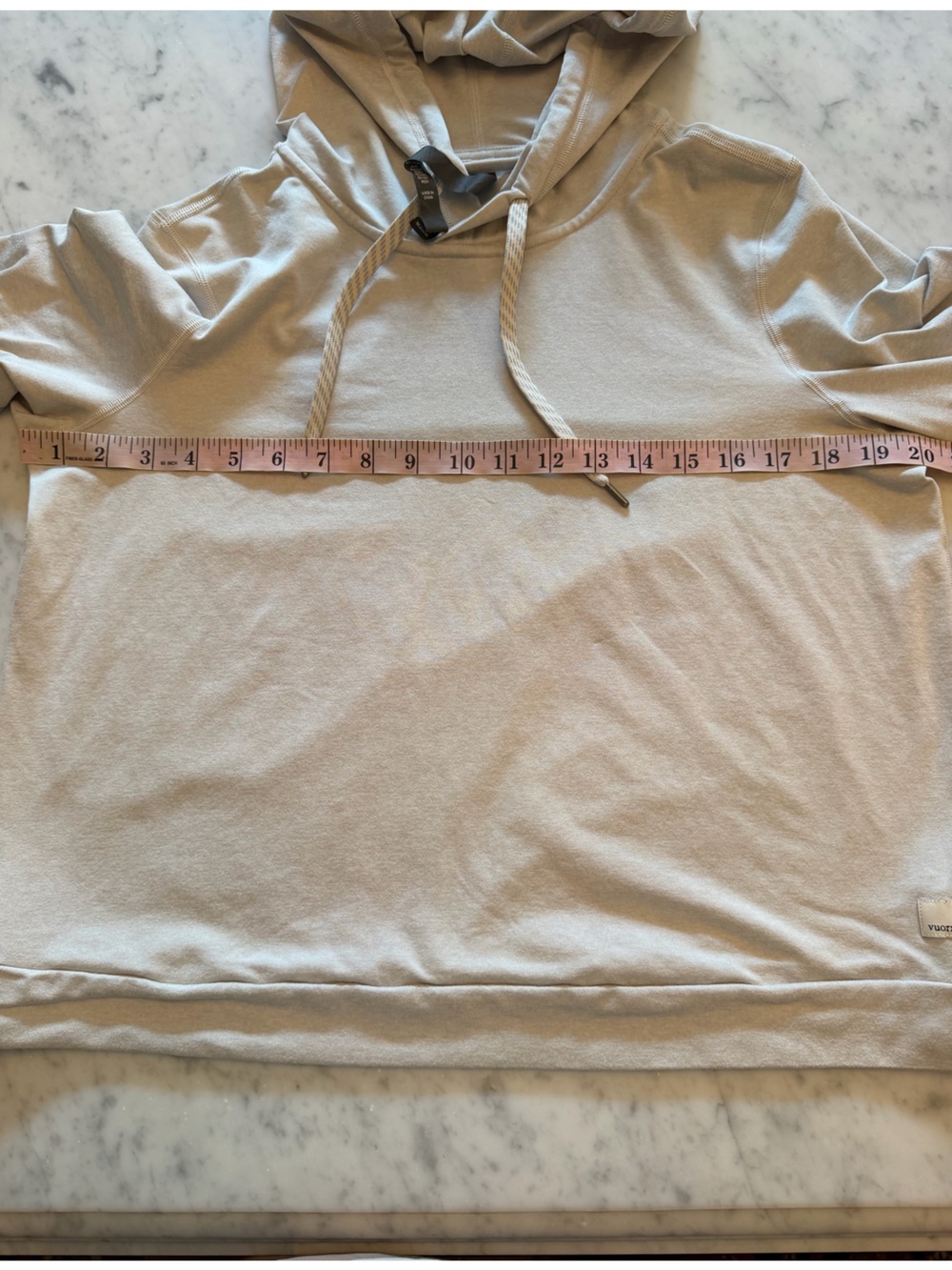 Vuori Halo Essential Crop Hoodie L Ecru - Picture 6 of 7